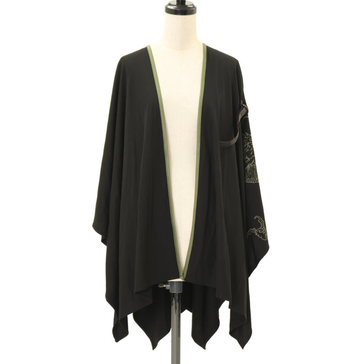 Qutie Frash 完売品 和パンク ポンチョ 羽織り 和柄 Wa-Goth USED】万能ポンチョ（カーキ） | Qutie Frash | ロリータ ゴスロリ