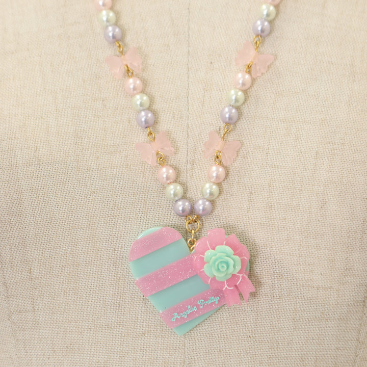 USED】ハートボックスネックレス（ピンク×ミント） | Angelic Pretty