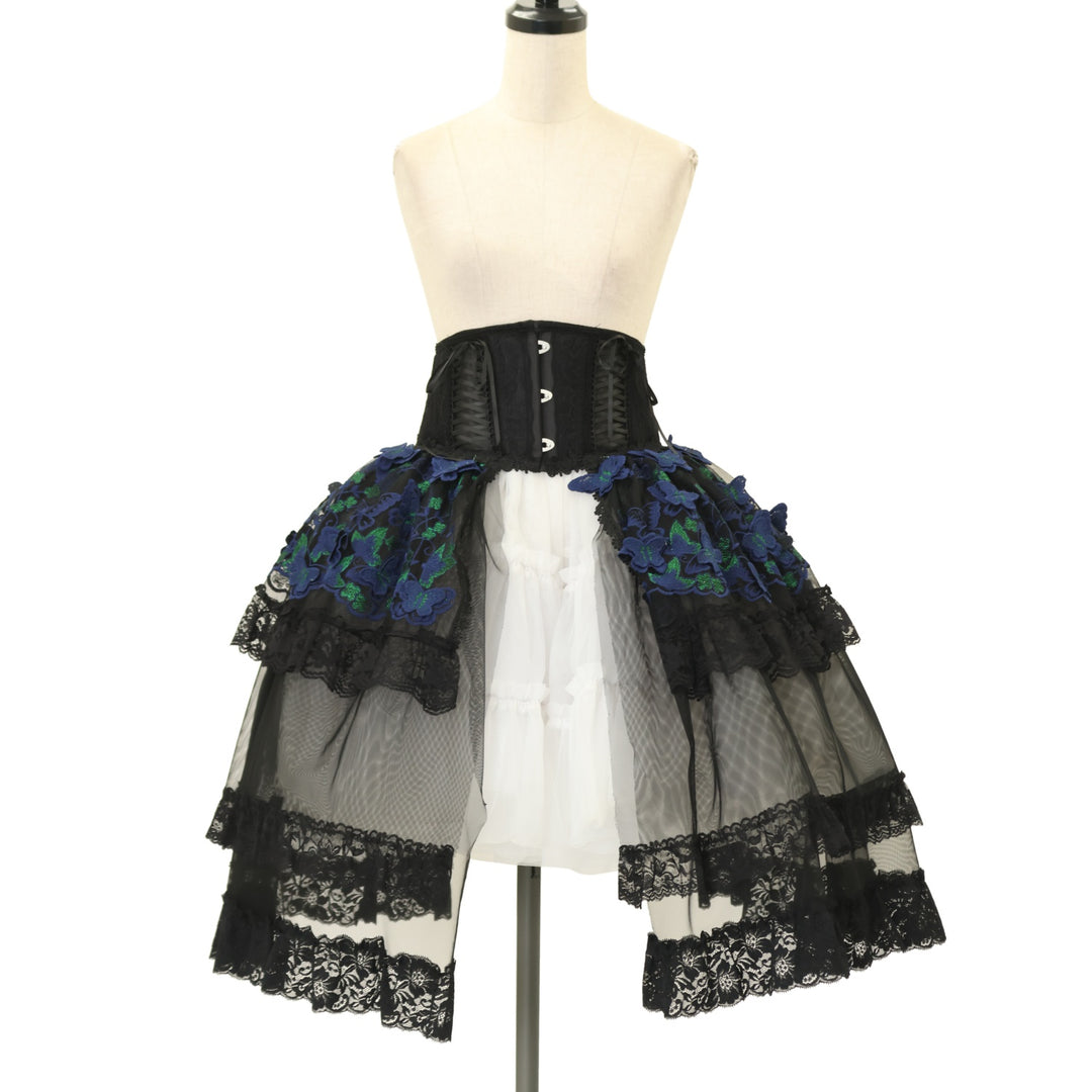 USED】【Sサイズ】MIDNIGHT BUTTERFLY LACE TAIL VERY SHORT CORSET