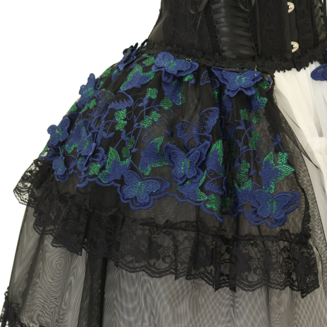 USED】【Sサイズ】MIDNIGHT BUTTERFLY LACE TAIL VERY SHORT CORSET