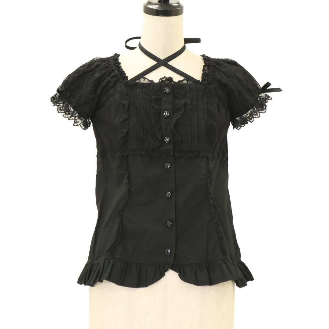 日淘市集公式 07元専用　Lacy切替ブラウス　アンジェリックプリティ USED】Lacy切替ブラウス | Angelic Pretty | ロリータ ゴスロリ