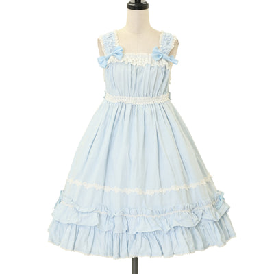 USED】【160cm】イチゴバスケットプリントジャンパースカート