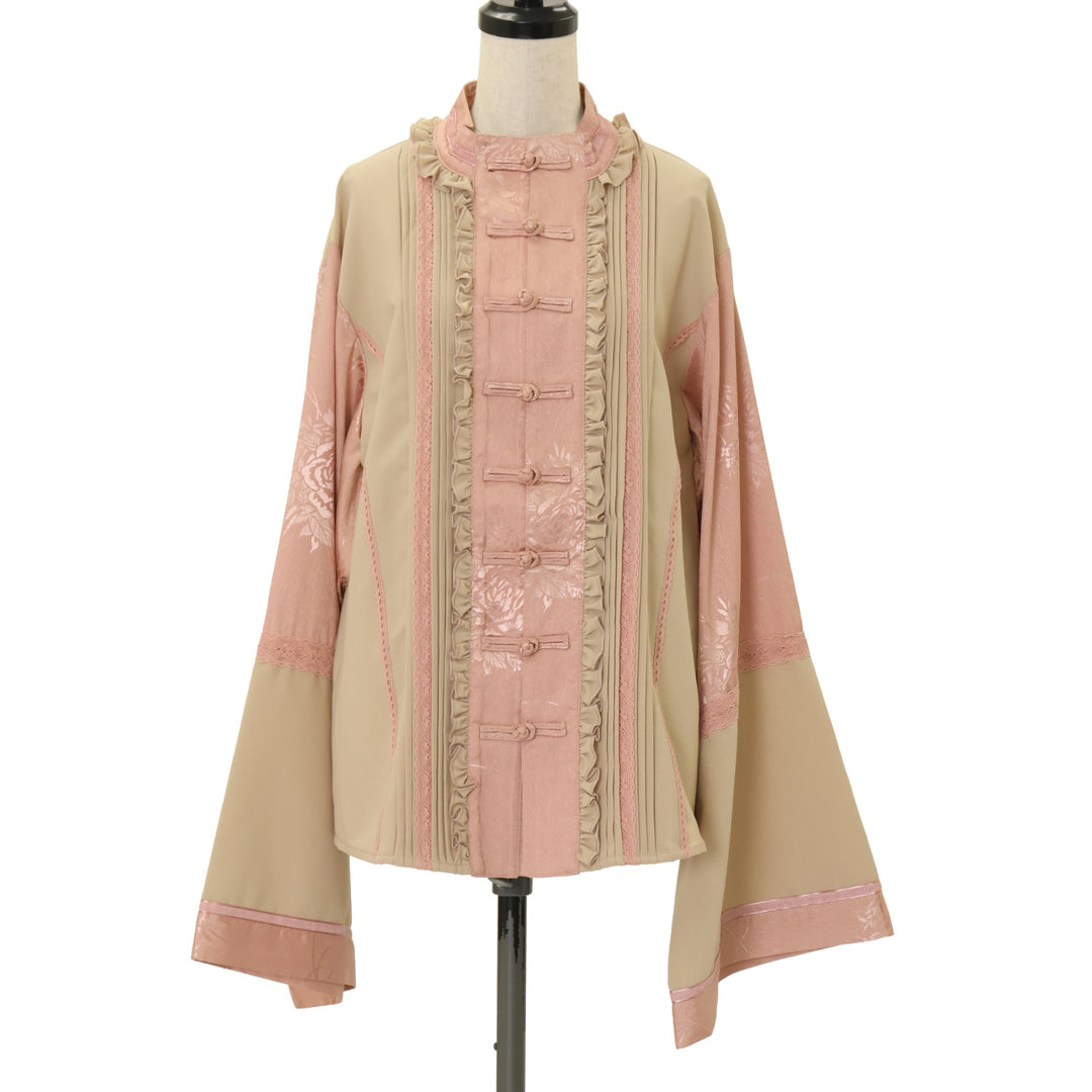 USED】繁花集 刺繍ブラウス（杏×桃） | 星箱Works Wunderwelt Online