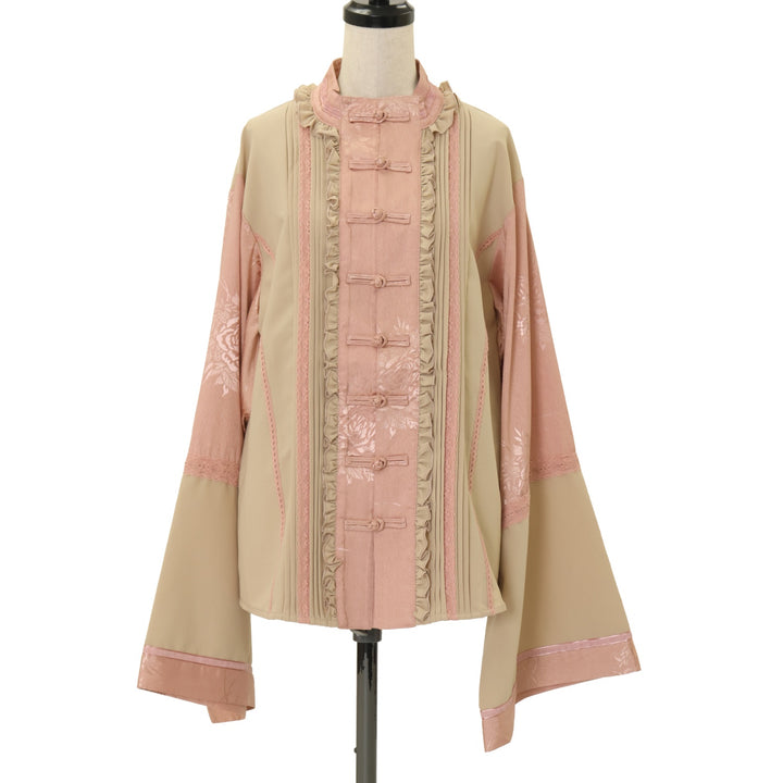 USED】繁花集 刺繍ブラウス（杏×桃） | 星箱Works Wunderwelt Online
