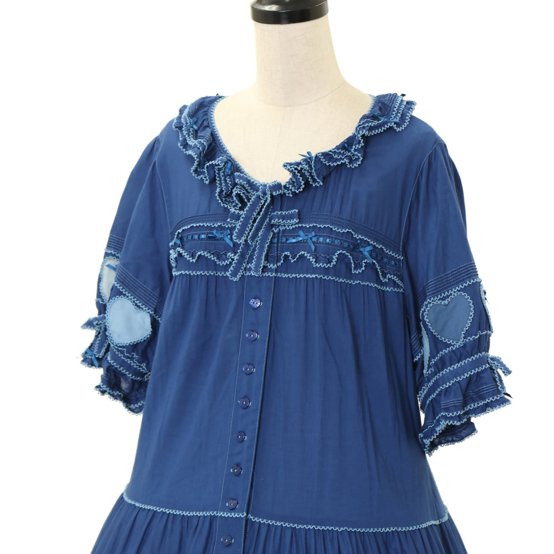 黒ブラック♡PINK HOUSE グレー系ハートパッチワーク♡ワンピース USED】関西限定ハートパッチワークワンピース | PINK HOUSE Wunderwelt