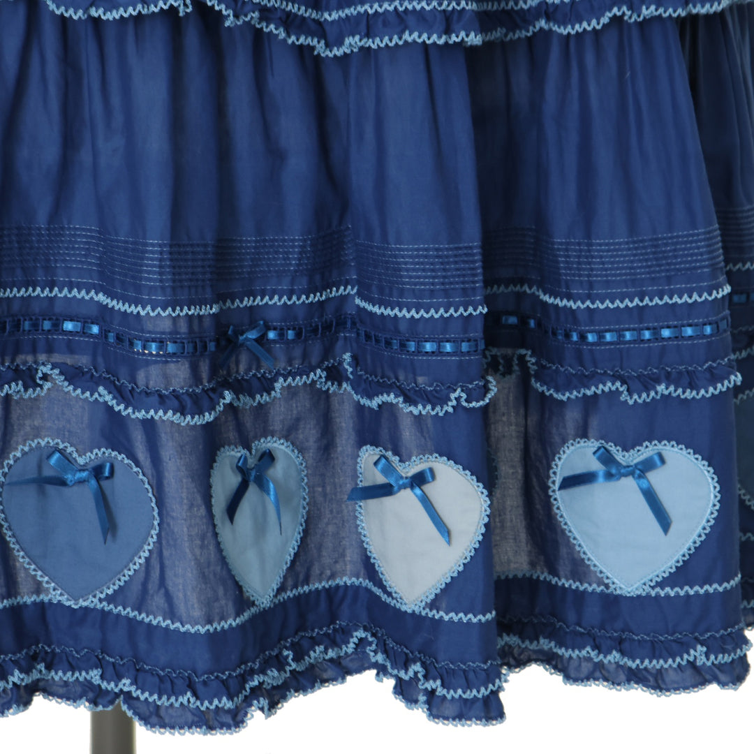 黒ブラック♡PINK HOUSE グレー系ハートパッチワーク♡ワンピース USED】関西限定ハートパッチワークワンピース | PINK HOUSE Wunderwelt