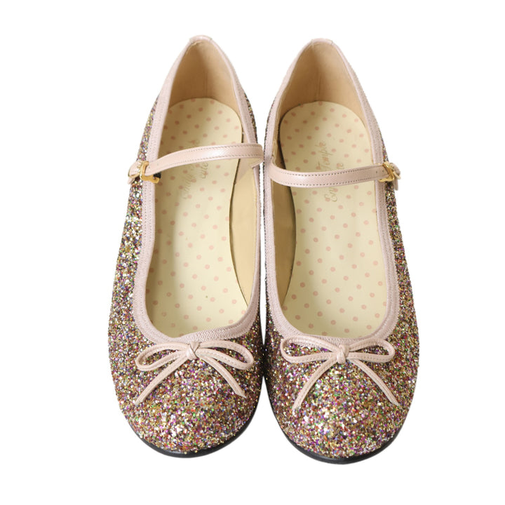 USED】【24.5cm】グリッターバレエシューズ(baby pink) | Emily Temple