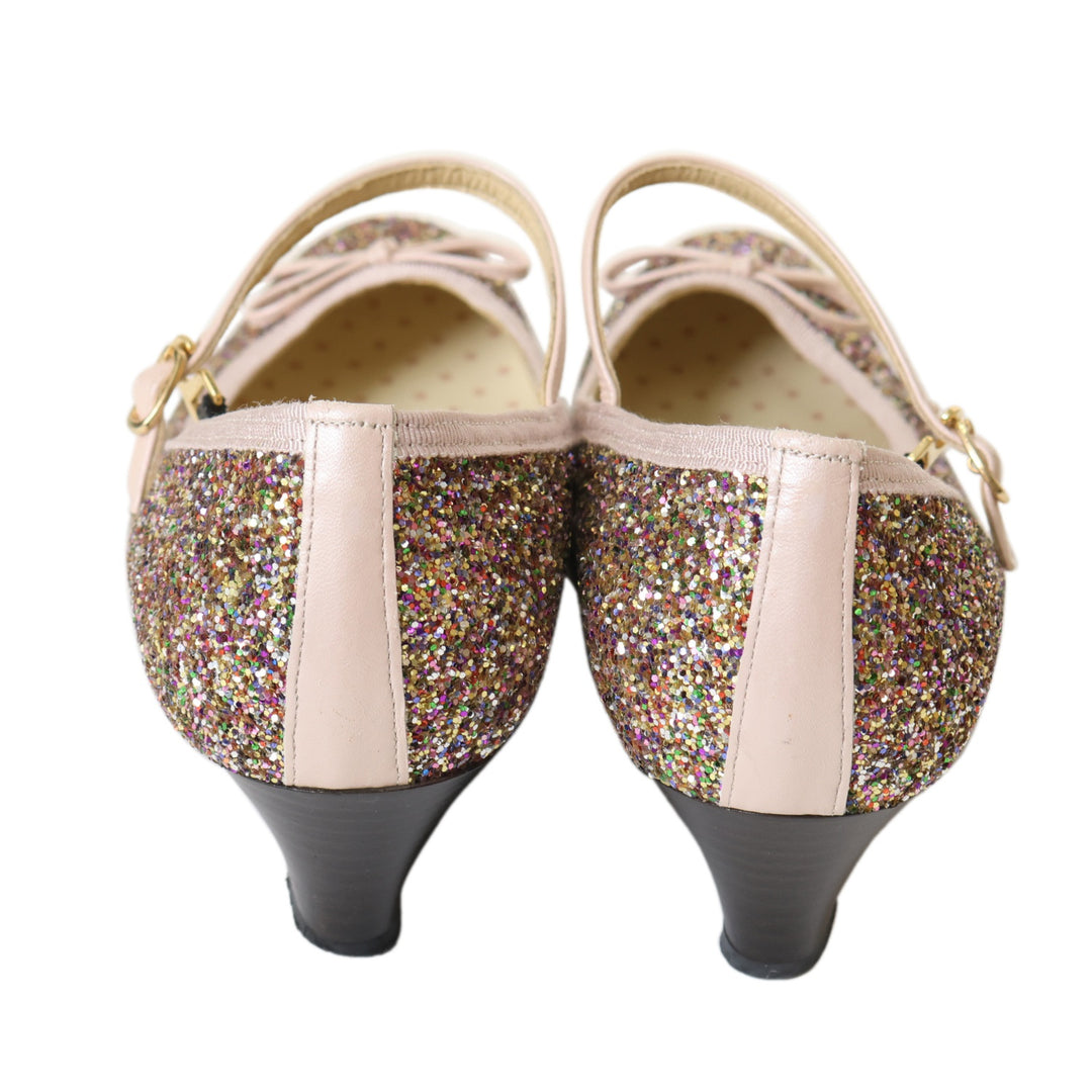 USED】【24.5cm】グリッターバレエシューズ(baby pink) | Emily Temple