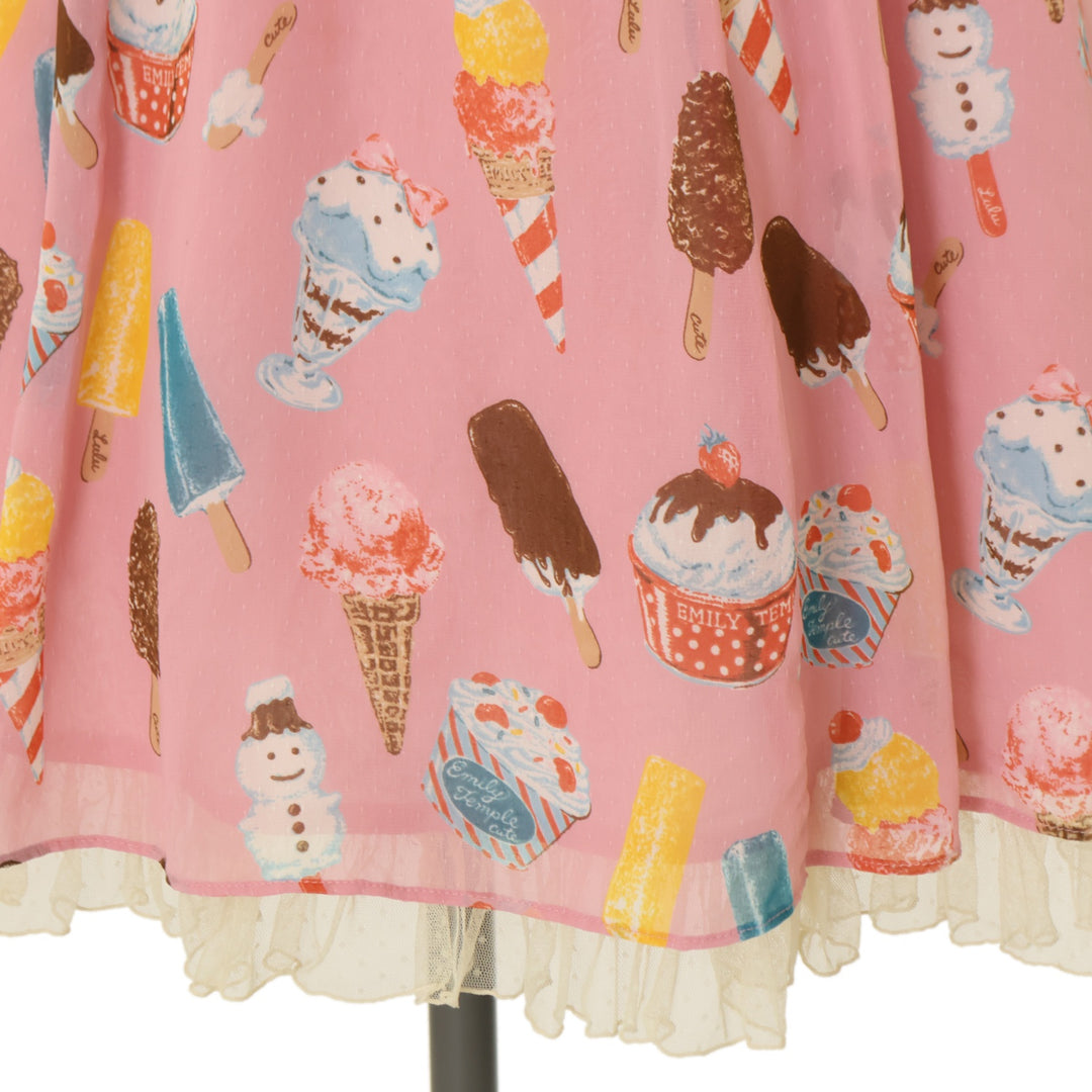 Emily Temple Cute アイスクリーム柄ワンピース USED】アイスクリームプリントワンピース | Emily Temple cute