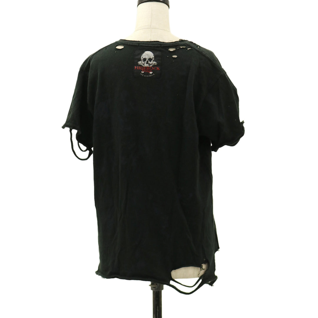 USED】【HIDE ROCK Design/Mサイズ】スカルプリントクラッシュTシャツ 