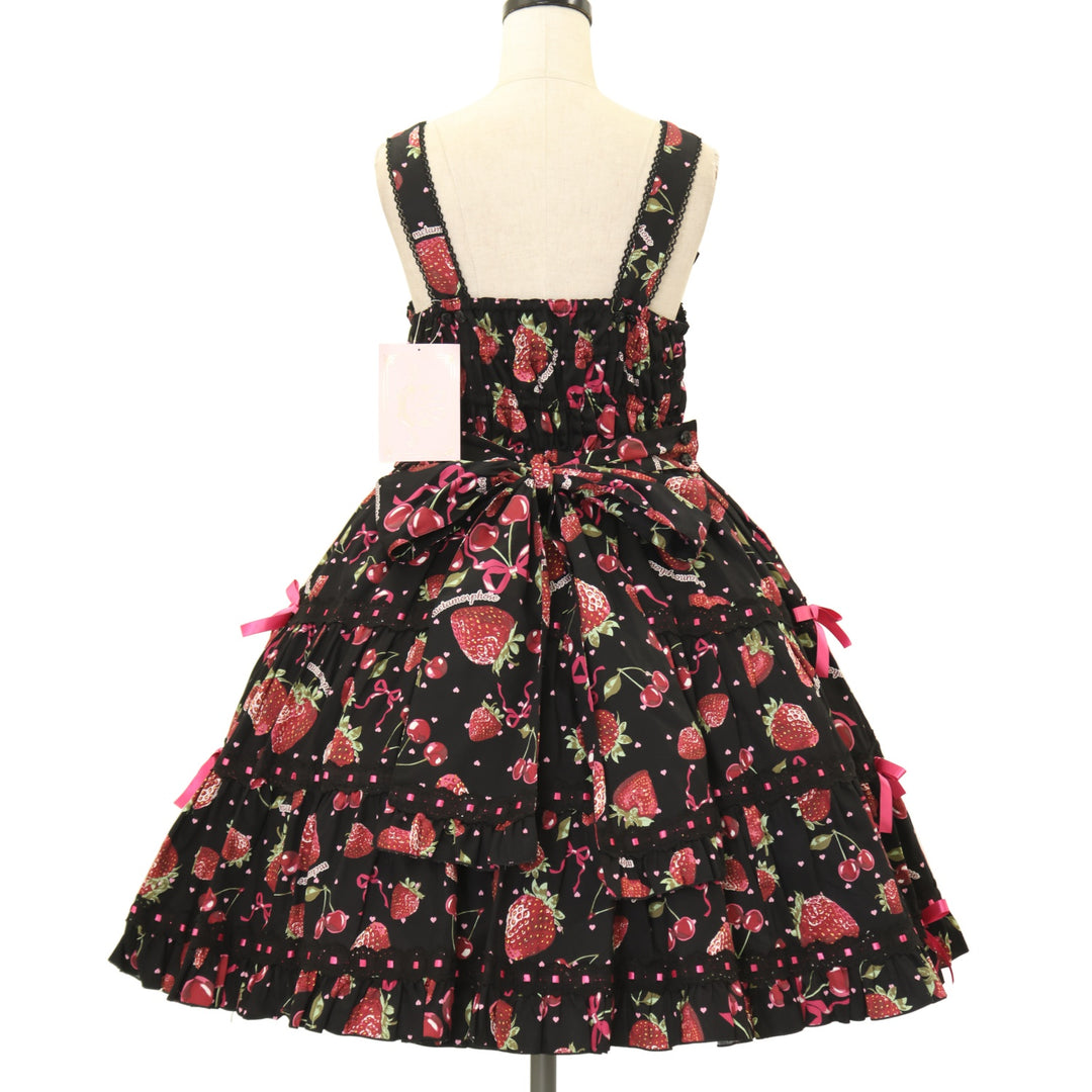USED】Lady Fruit シャーリングティアードジャンパースカート