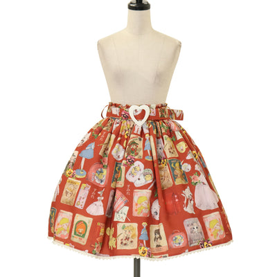 USED】なかよしくみゃちゃんの BABY Anniversary柄 リリアンスカート
