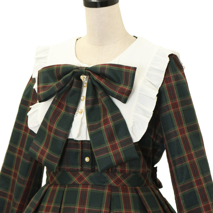 USED】【Mサイズ】Dolly Holidayチェックティアードワンピース (ミドル