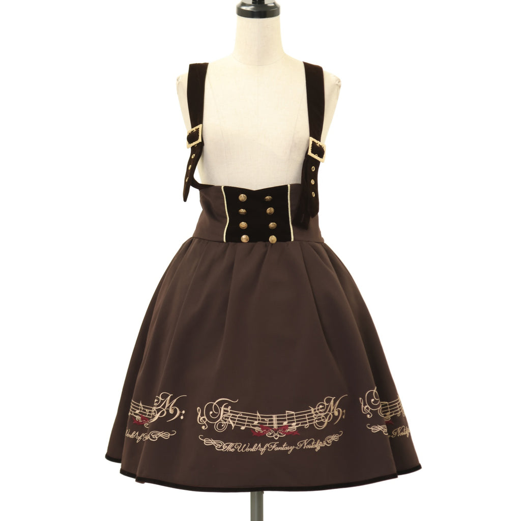 USED】サスペンダー付 音符刺繍ジャンスカ | Amavel Wunderwelt Online