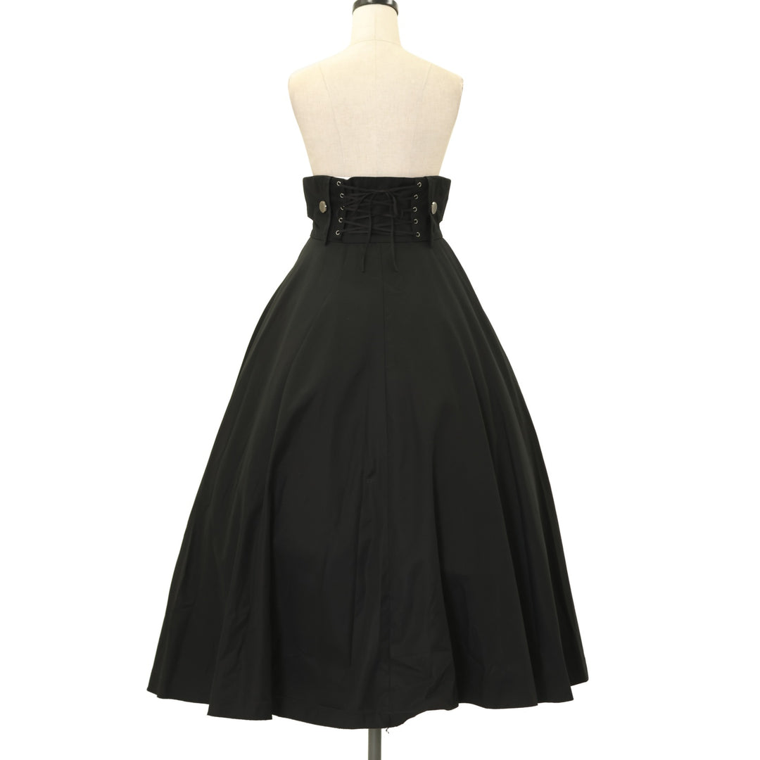 USED】【Mサイズ】フロントジップハイウエストロングスカート | BLACK