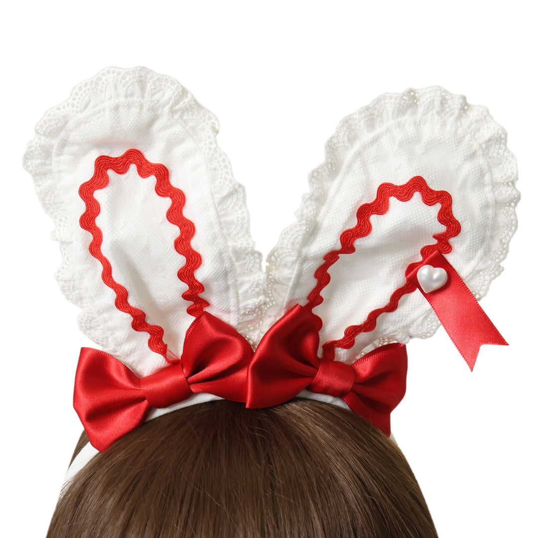 USED】Twin Ribbon Lyrical Bunnyカチューシャ | Angelic Pretty