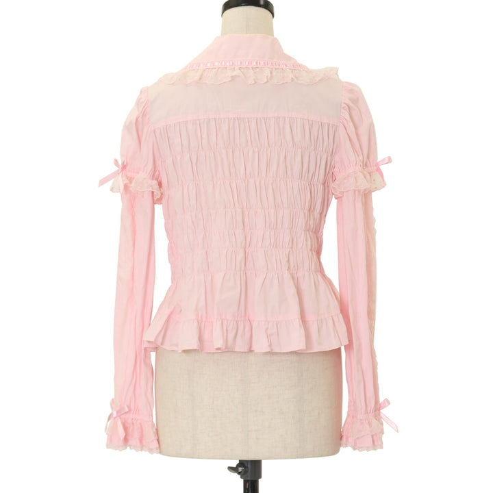 USED】ダブルリボンハニーシャーリングブラウス | Angelic Pretty