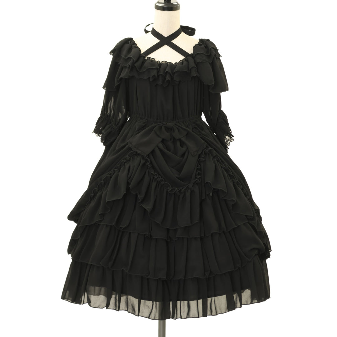 ATELIER PIERROT ベルベットワンピース 黒 USED】【Vallée lys】Blessed Veil Dress | ATELIER-PIERROT