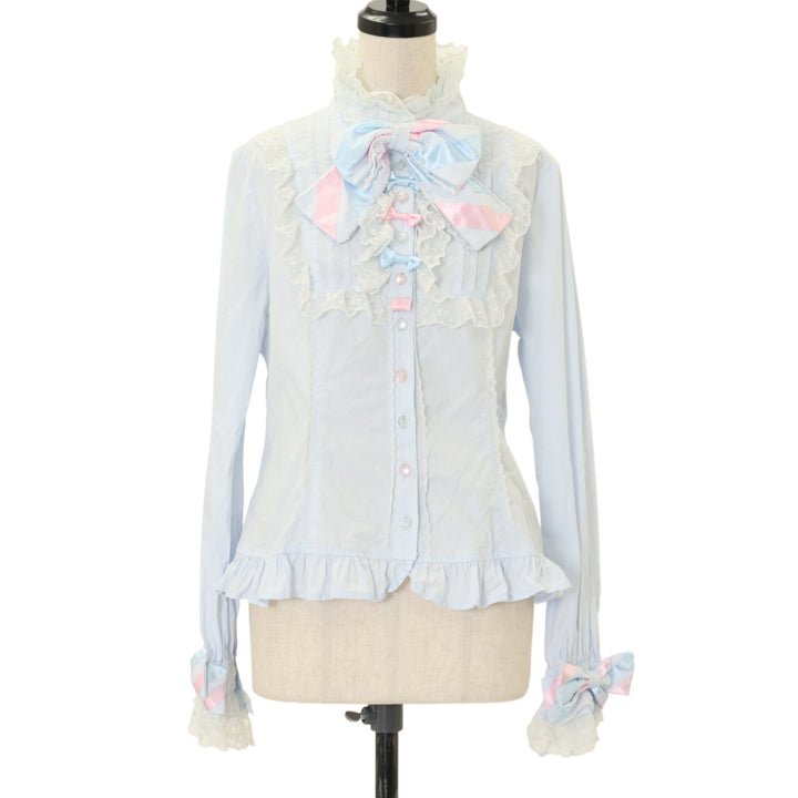 d*2様 angelic pretty 【7月下旬削除】オフショルダーブラウス USED】きまぐれリボンちゃんブラウス | Angelic Pretty | ロリータ