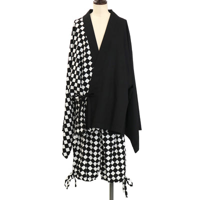 USED】DOUBLE LACE UP FISH TAIL ONE PIECE (BLACK) | MAJOH