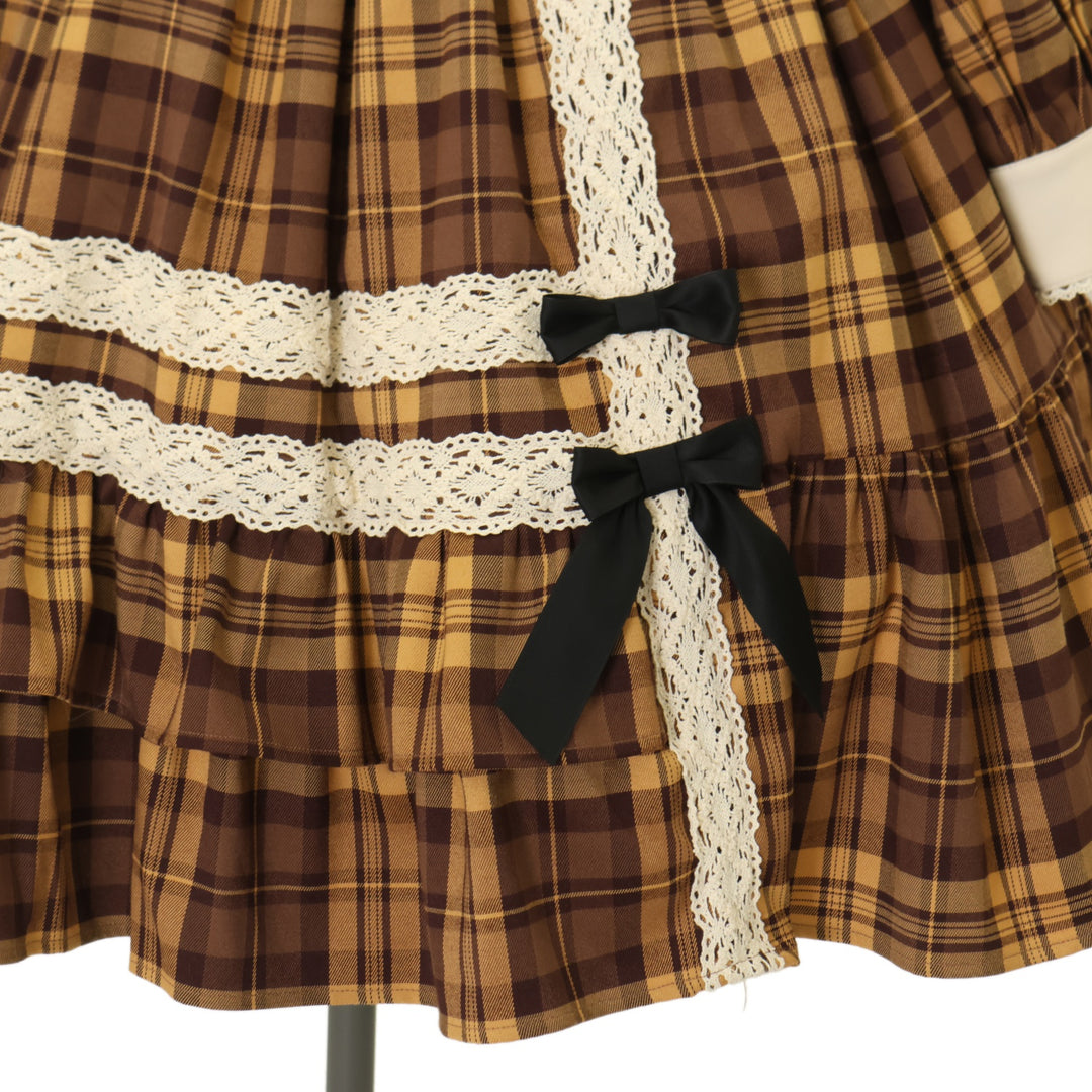 USED】【axes femme kawaii/Mサイズ】タータンチェックワンピース