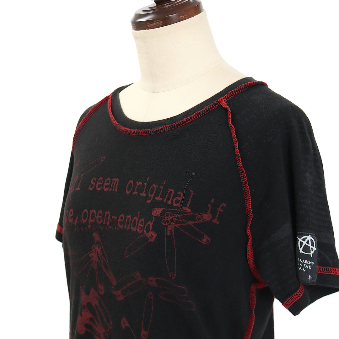 USED】ANARCHY セーフティピンプリントTシャツ | h.NAOTO | ロリータ