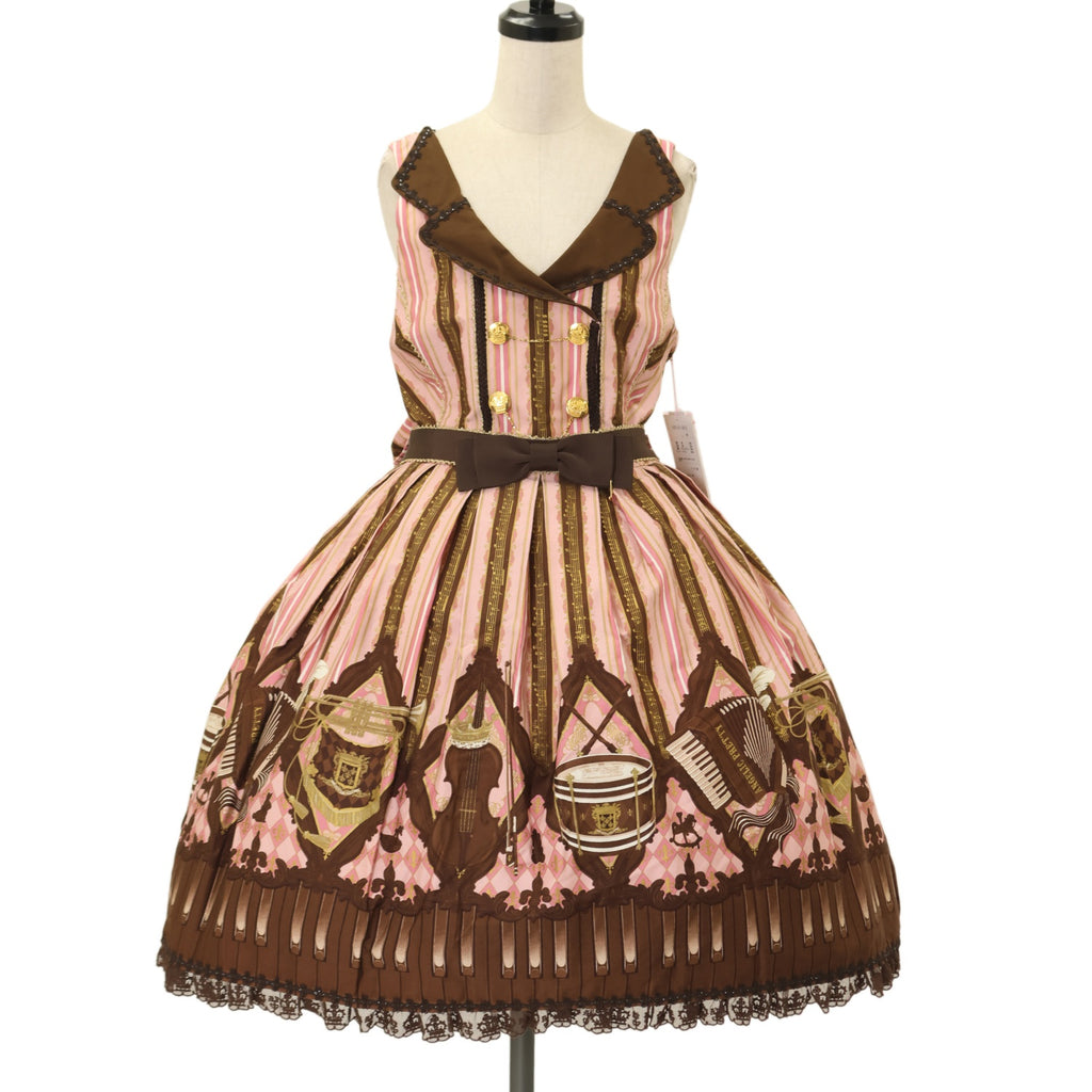 Angelic Pretty お出かけショコラちゃん ジャンパースカート USED】カルテットショコラ襟付ジャンパースカート | Angelic Pretty