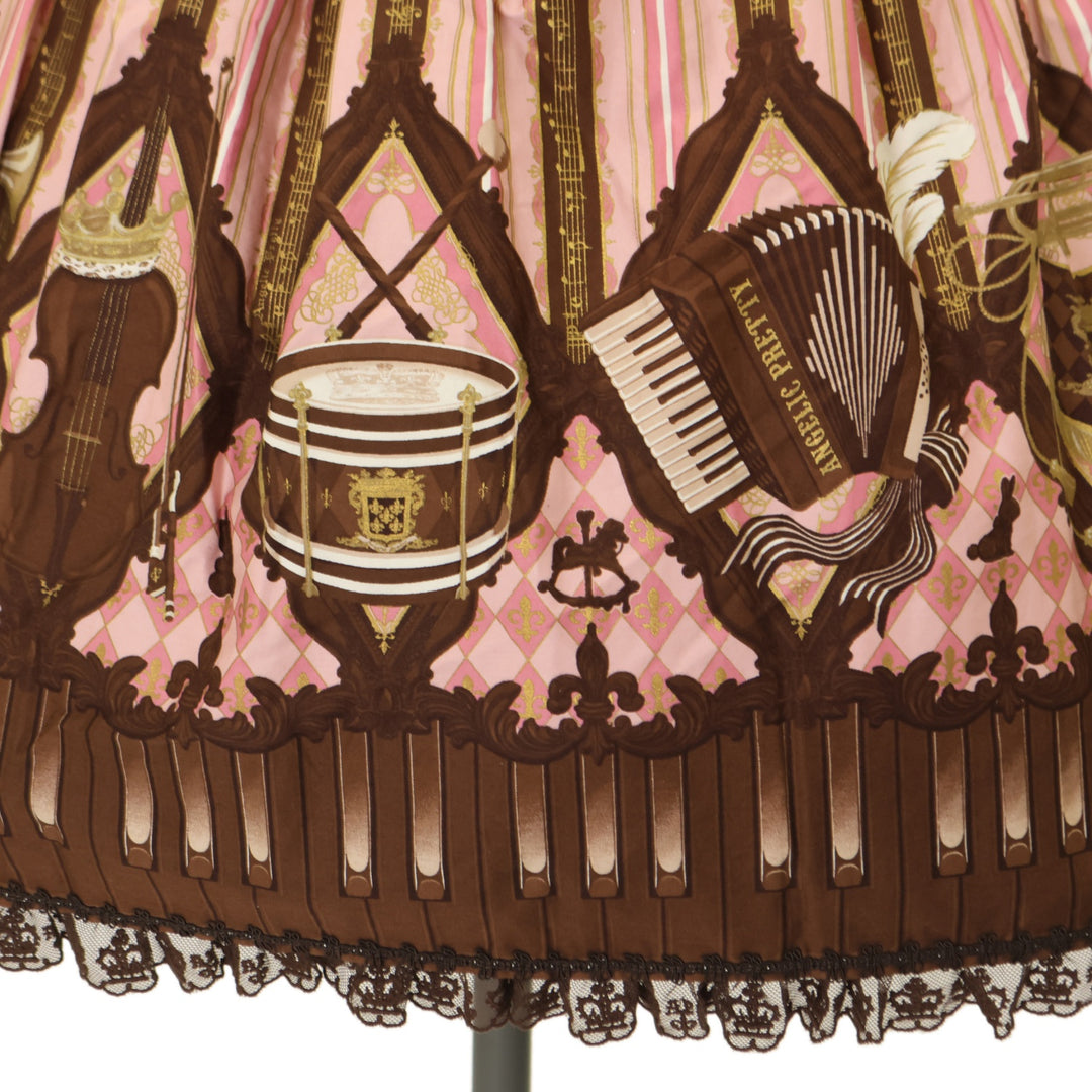Angelic Pretty カルテットショコラ 襟付きJSKピンク USED】カルテットショコラ襟付ジャンパースカート | Angelic Pretty