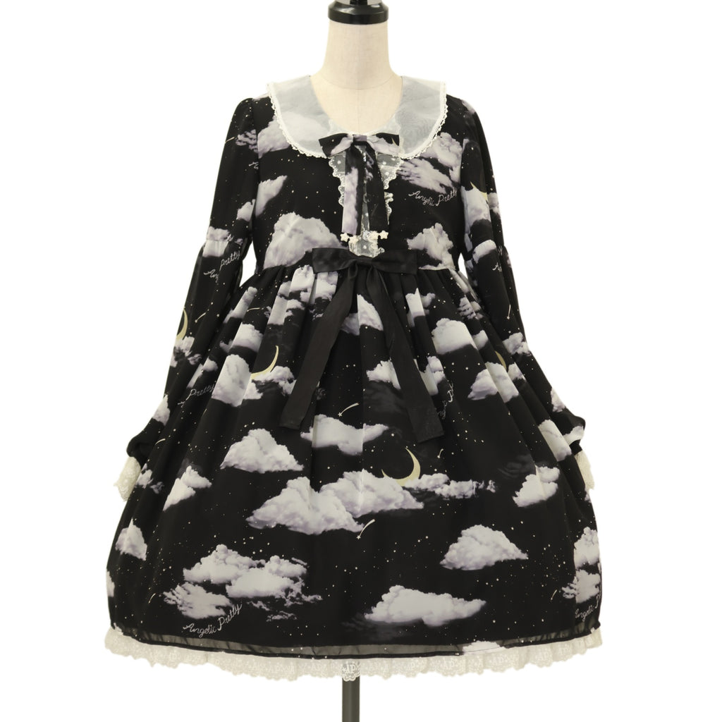 Misty Skyロリータワンピース 長袖 リボン付き USED】Misty Skyワンピース | Angelic Pretty | ロリータ ゴスロリ