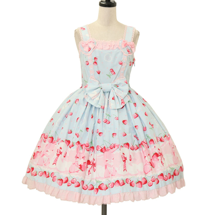 USED】Cherry Berry Bunnyハートジャンパースカート | Angelic Pretty