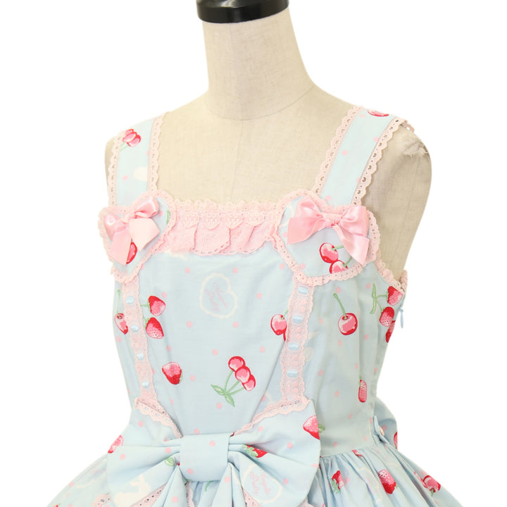 USED】Cherry Berry Bunnyハートジャンパースカート | Angelic Pretty