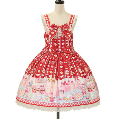 USED】Fresh Strawberry Dinerオーバーニー | Angelic Pretty