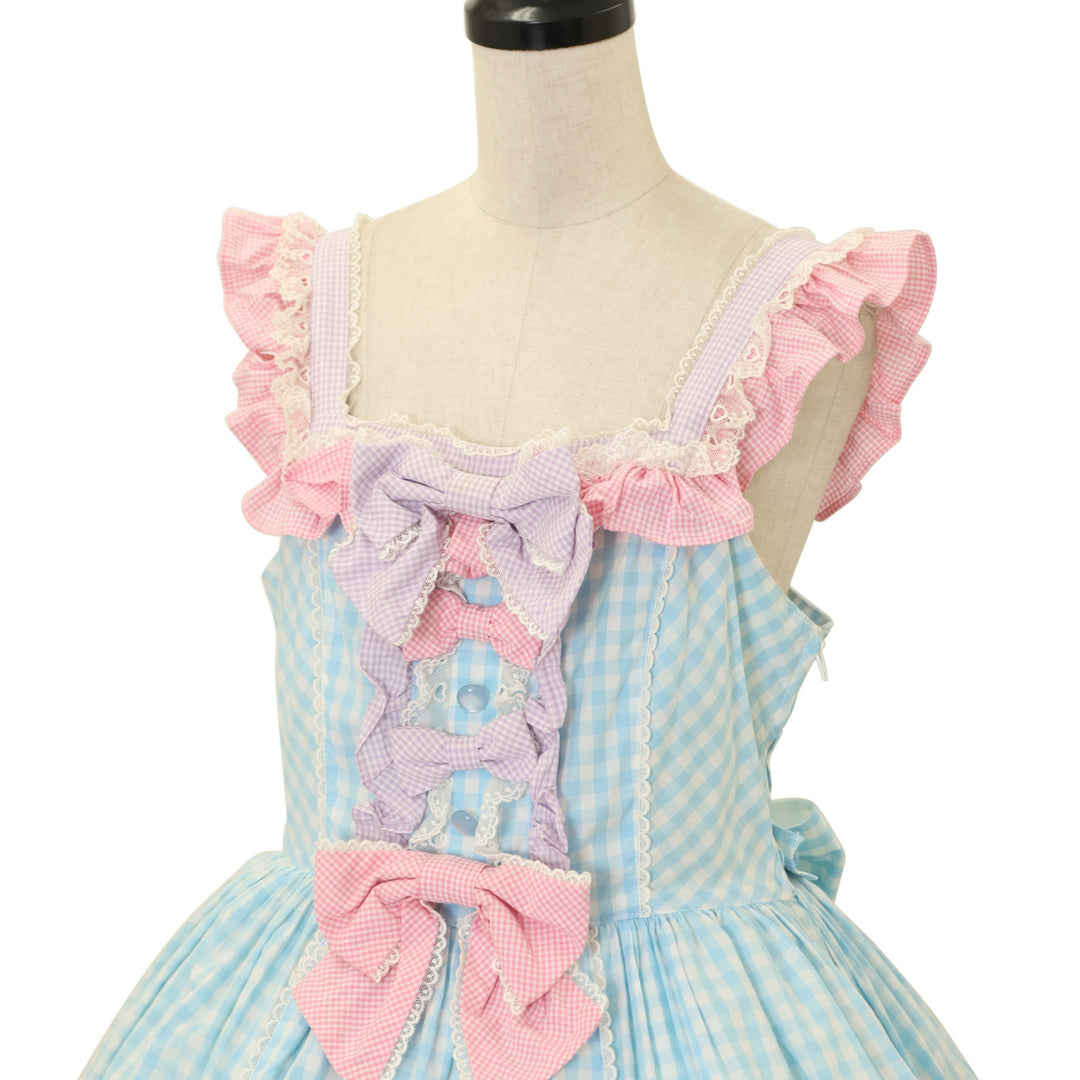 Angelic Pretty お出かけショコラちゃん ジャンパースカート USED】カラフルシャワージャンパースカート | Angelic Pretty