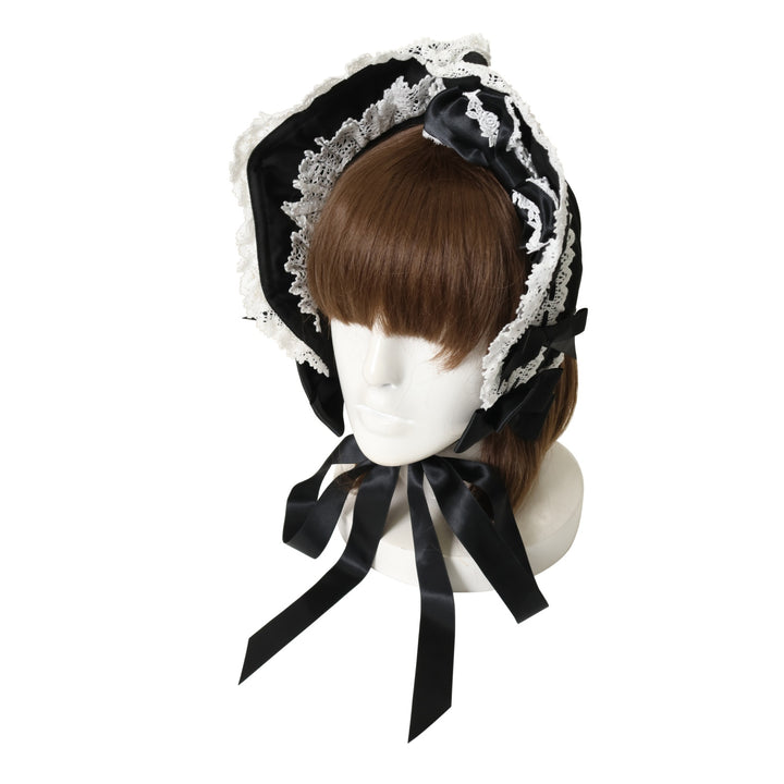 Rose Doll ハーフボンネット USED】Rose Doll ハーフボンネット（黒×オフ白） | BABY, THE STARS