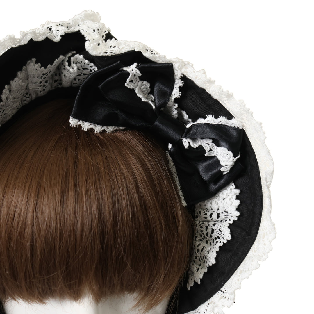 USED】Rose Doll ハーフボンネット（黒×オフ白） | BABY, THE STARS