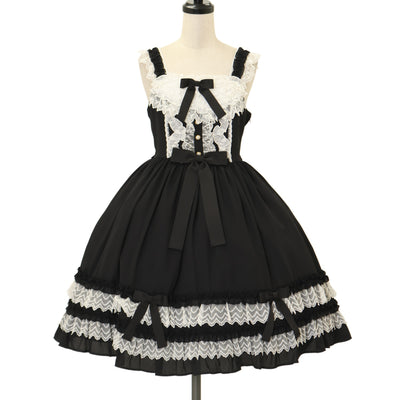 Angelic Pretty リボンカクテルジャンパースカート クロ USED】Cutie Ribbon Princessジャンパースカート | Angelic Pretty