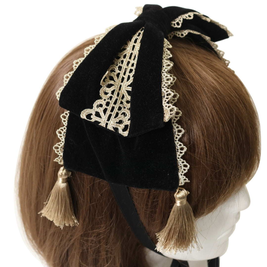 USED】【axes femme kawaii】タッセル付リボンヘッドドレス