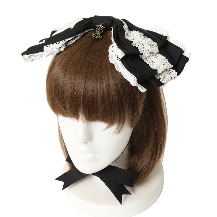 USED】Dolly Ribbon ヘッドドレス（黒×オフ白） | ALICE and the