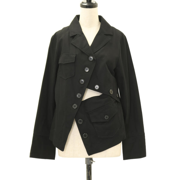 ジャケット・アウター 00s black peace now coat jacket USED】【PEACE NOW/Mサイズ】変形マルチボタンジャケット | BLACK