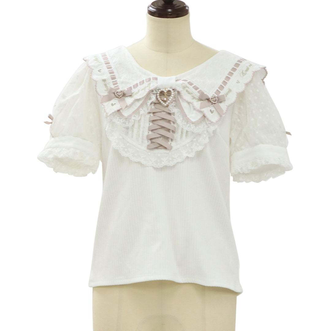 LIZ LISA スカラップリボン衿リブトップス USED】スカラップリボン衿リブトップス | LIZ LISA Wunderwelt Online