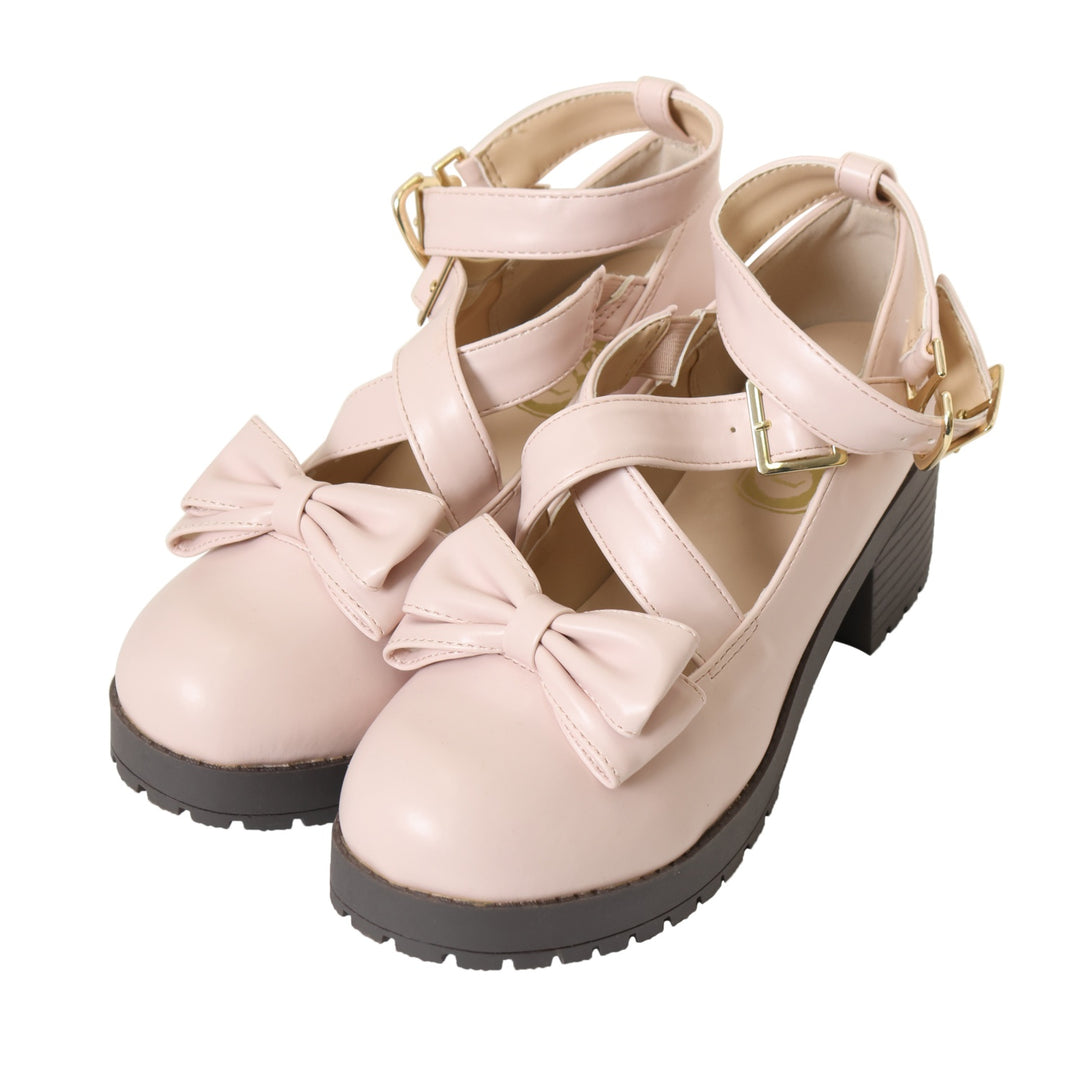USED】【XLサイズ】Fruits Berry Jam クロス厚底パンプス | Amavel