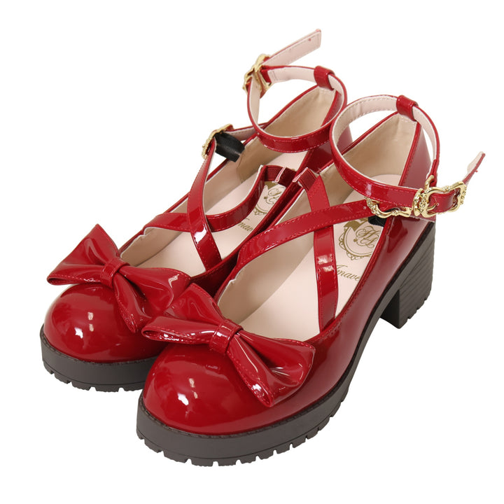 USED】【XLサイズ】Present Ribbon エナメルパンプス | Amavel