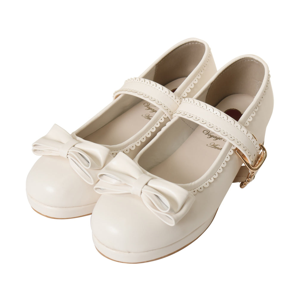 USED】【LLサイズ】リボン付スカラップパンプス | Amavel Wunderwelt