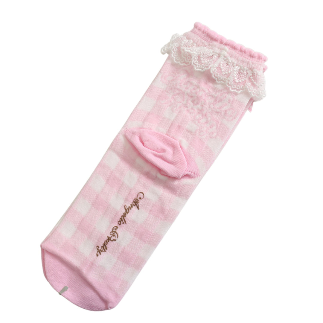 USED】Lovelyギンガムクルー丈ソックス | Angelic Pretty Wunderwelt