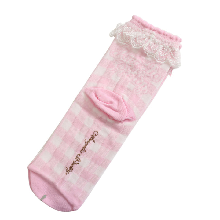 USED】Lovelyギンガムクルー丈ソックス | Angelic Pretty Wunderwelt