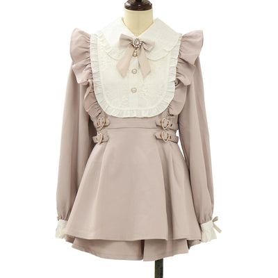 Chalmiere 森のケーキ屋さん ワンピース 白 kawaii ロリータ USED】【axes femme kawaii/Mサイズ】森のケーキ屋さん柄ワンピース