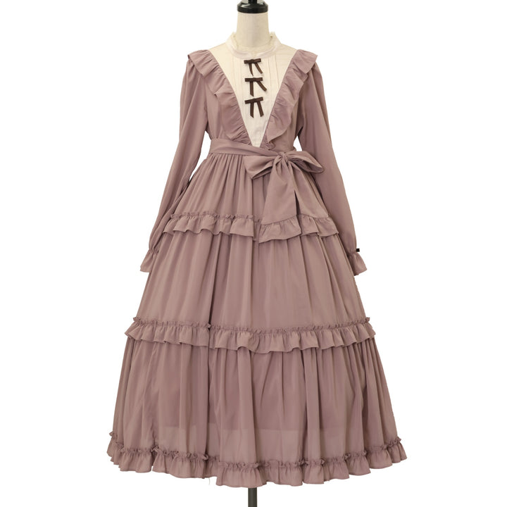USED】【axes femme kawaii/Mサイズ】クラシカルフリルロングワンピ