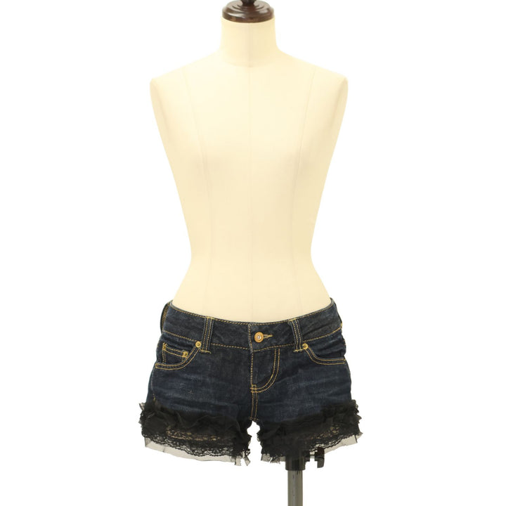 USED】【Sugar Gloss/サイズ24】裾レースデニムショートパンツ | MA*RS