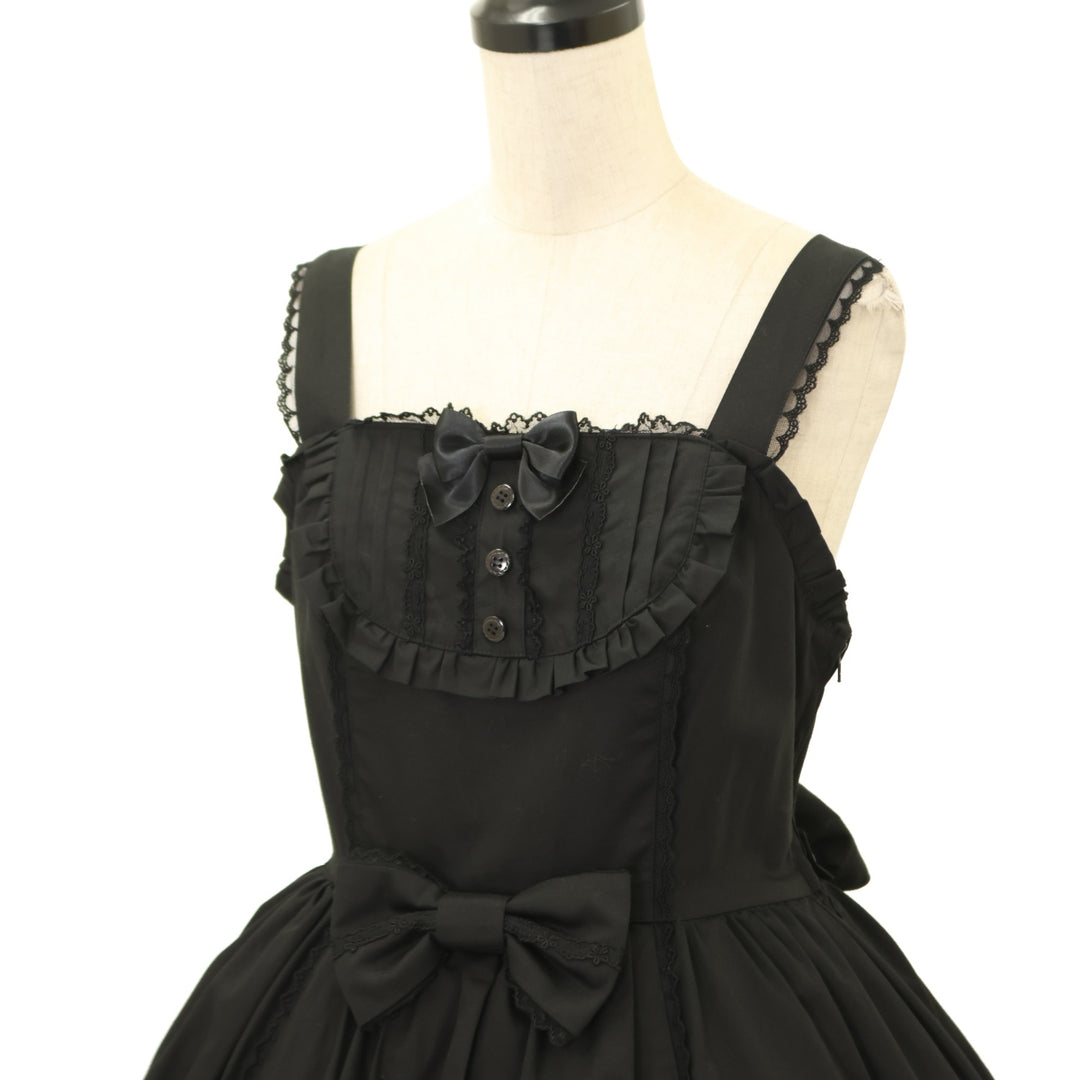 USED】絵本の中のジャンパースカート(黒×黒) | Angelic Pretty