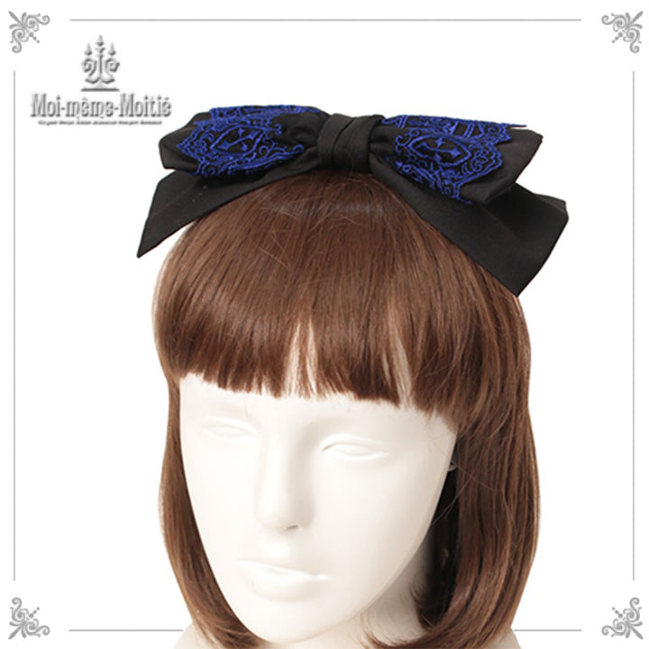 Moi-meme-Moitie♡コフィンレースリボンカチューシャ 黒×青　新品 コフィンレースリボンカチューシャ | Moi-même-Moitié | ロリータ